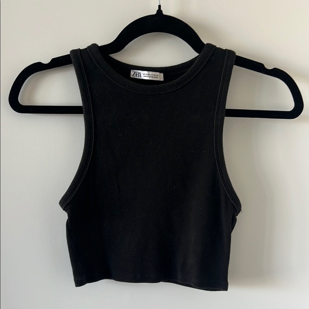 Zara Black Crop Top